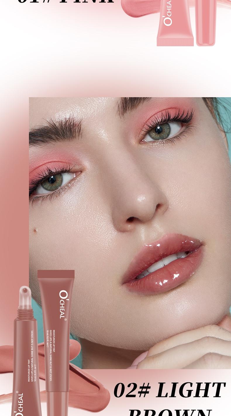 Colored Lip Gloss, Hydrating Liquid Lipstick, Shiny Mirror Finish, Moisturizing Lip Balm, Long-Lasting Non-Sticky, Glassy Lips Oil