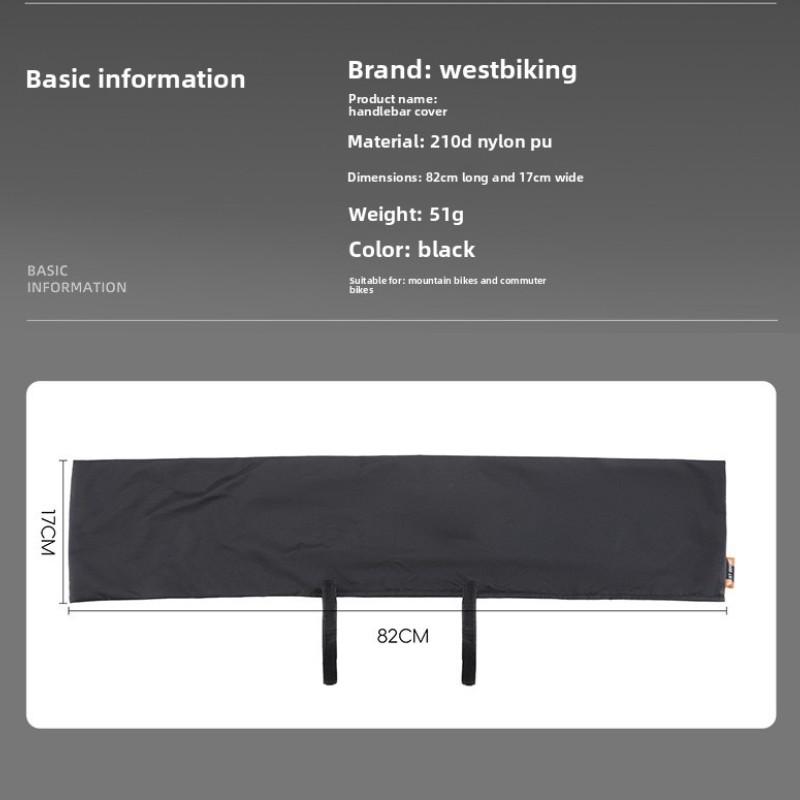 WEST BIKING Bike Handlebar Cover. 210 Nylon PU Waterproof and Dustproof Bike Handlebar Cover with Wear-Resistant Magic Straps Bicycle Accessories