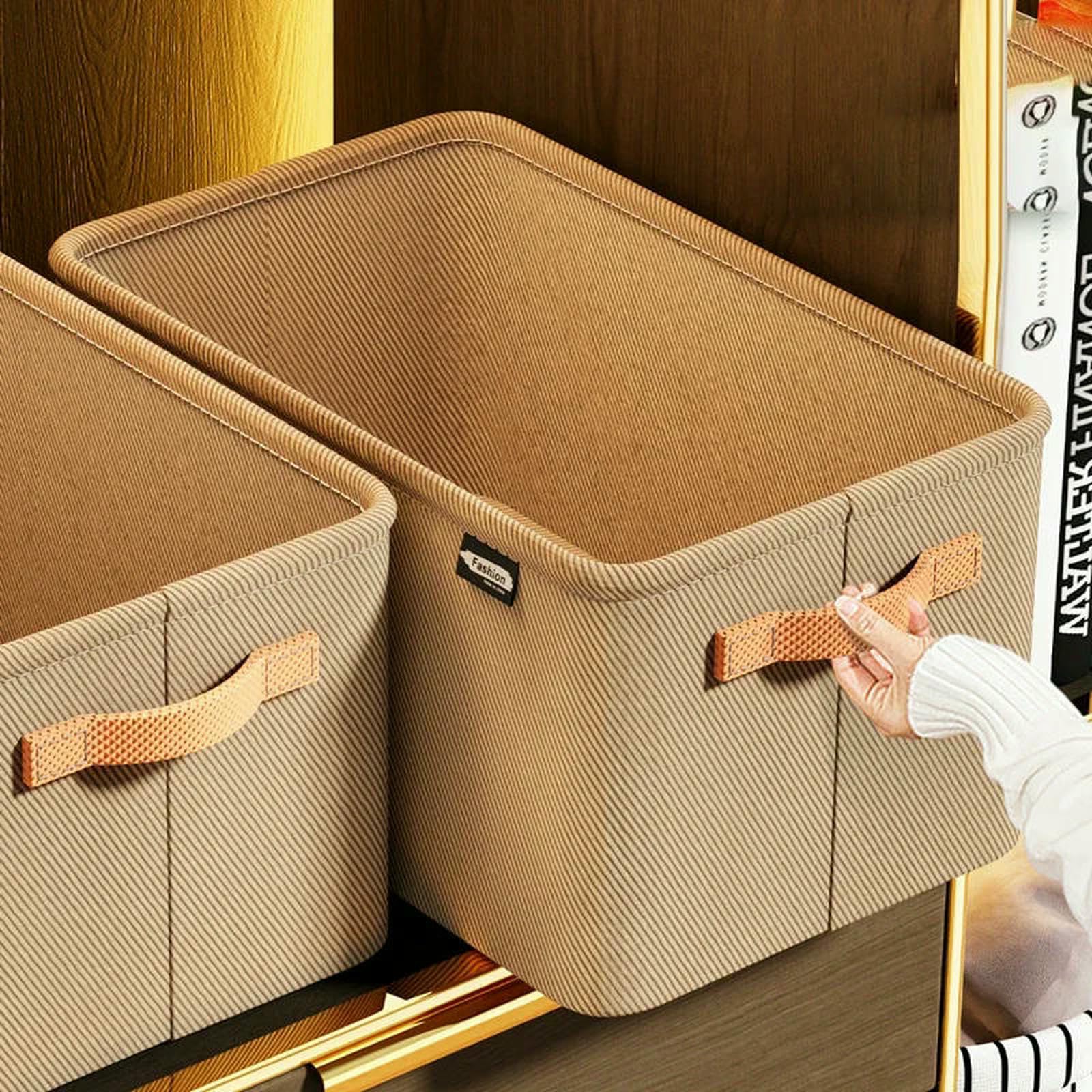 Foldable Fabric Closet Organizer, 2/4/6/8 Pieces, Drawer-Style Storage Containers, Ideal for Seasonal Clothing Storage, Clothes Storage Box