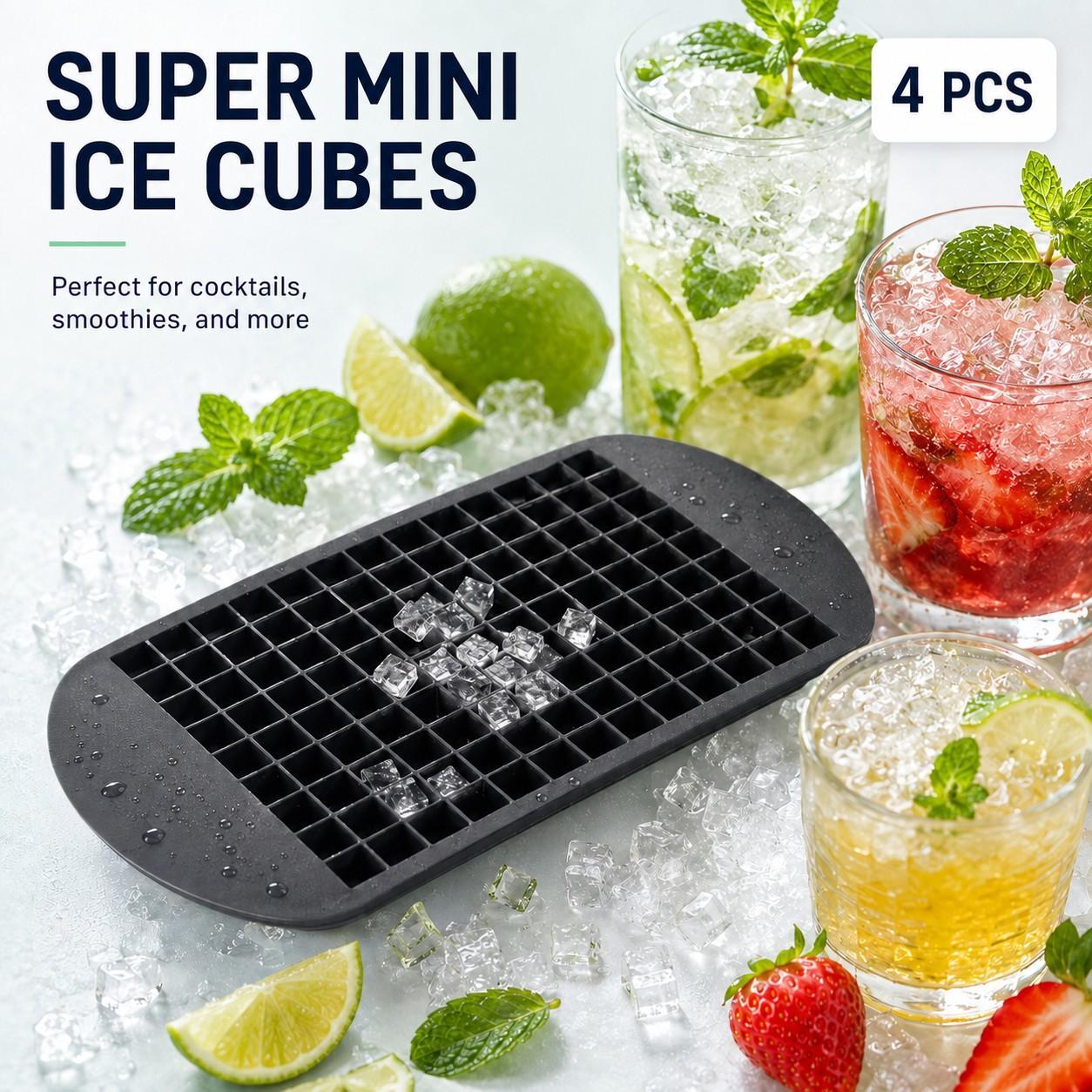 160-Cavity Silicone Mini Ice Cube Mold, Small Square Ice Tray for Drinks & DIY