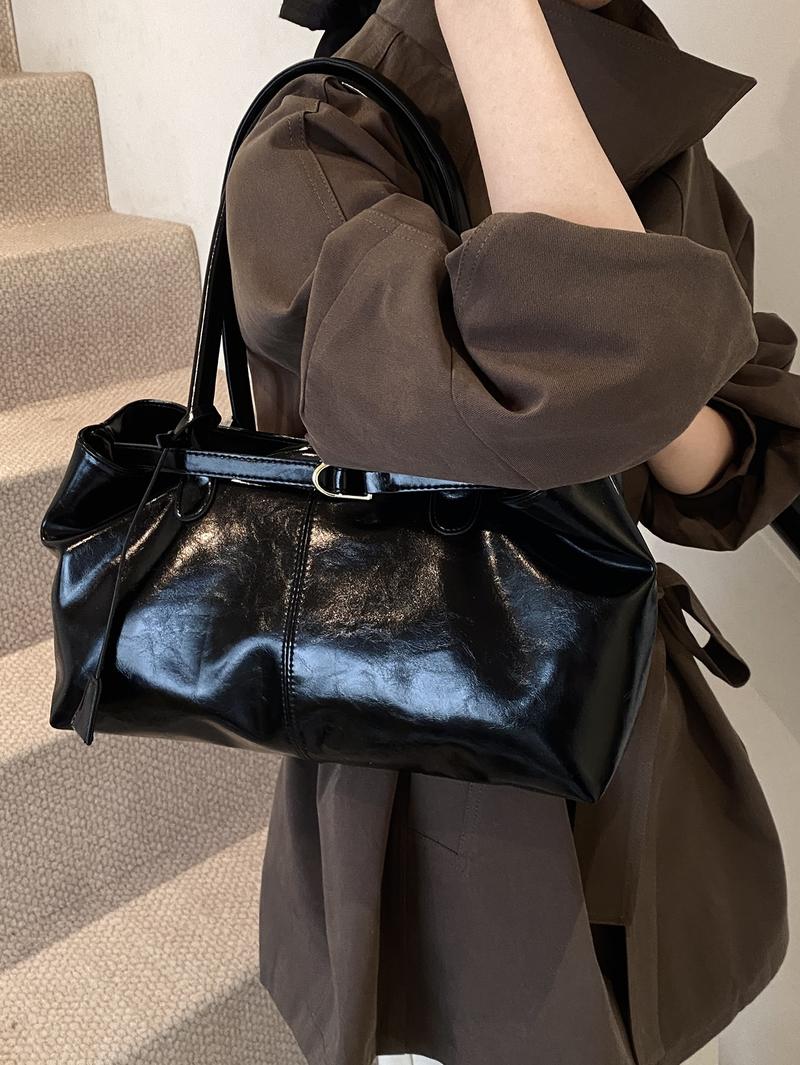 Elegant Vintage Bag, Large Capacity Shoulder Bag, Commuter Handbag, Daily Commuter Purse, Simple Versatile Daily Use for Women, All Seasons