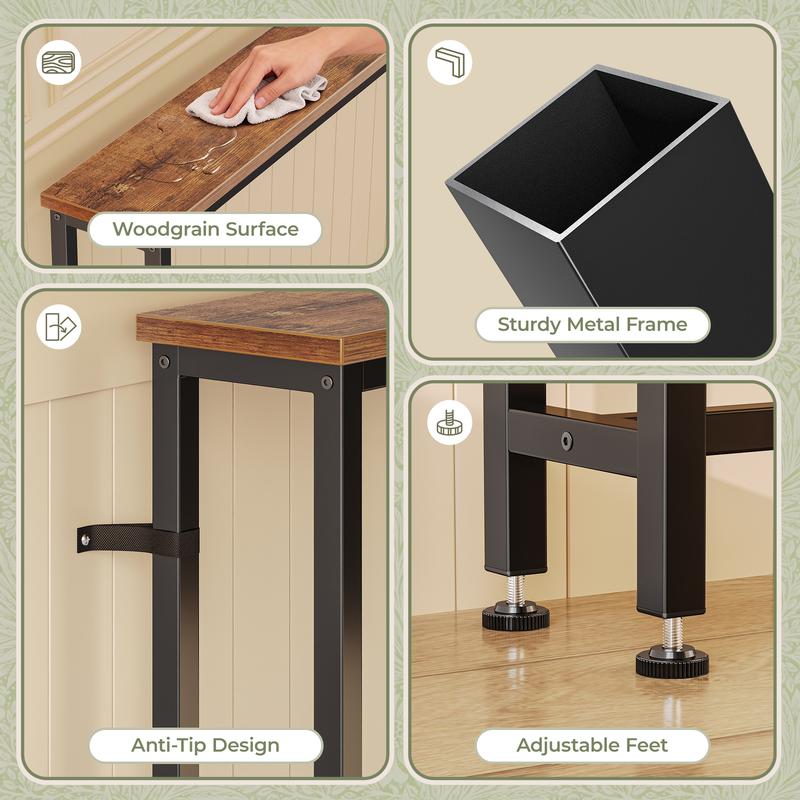 SUPERJARE Long Couch Table with Outlet, Sofa Table with Charging Station, Narrow Hallway Entryway Table, Behind Couch Table, for Living Room SUPERJARE Long Couch Table with Outlet, Sofa Table with Charging Station, Narrow Hallway Entryway Table, Behind Couch Table, for Living Room