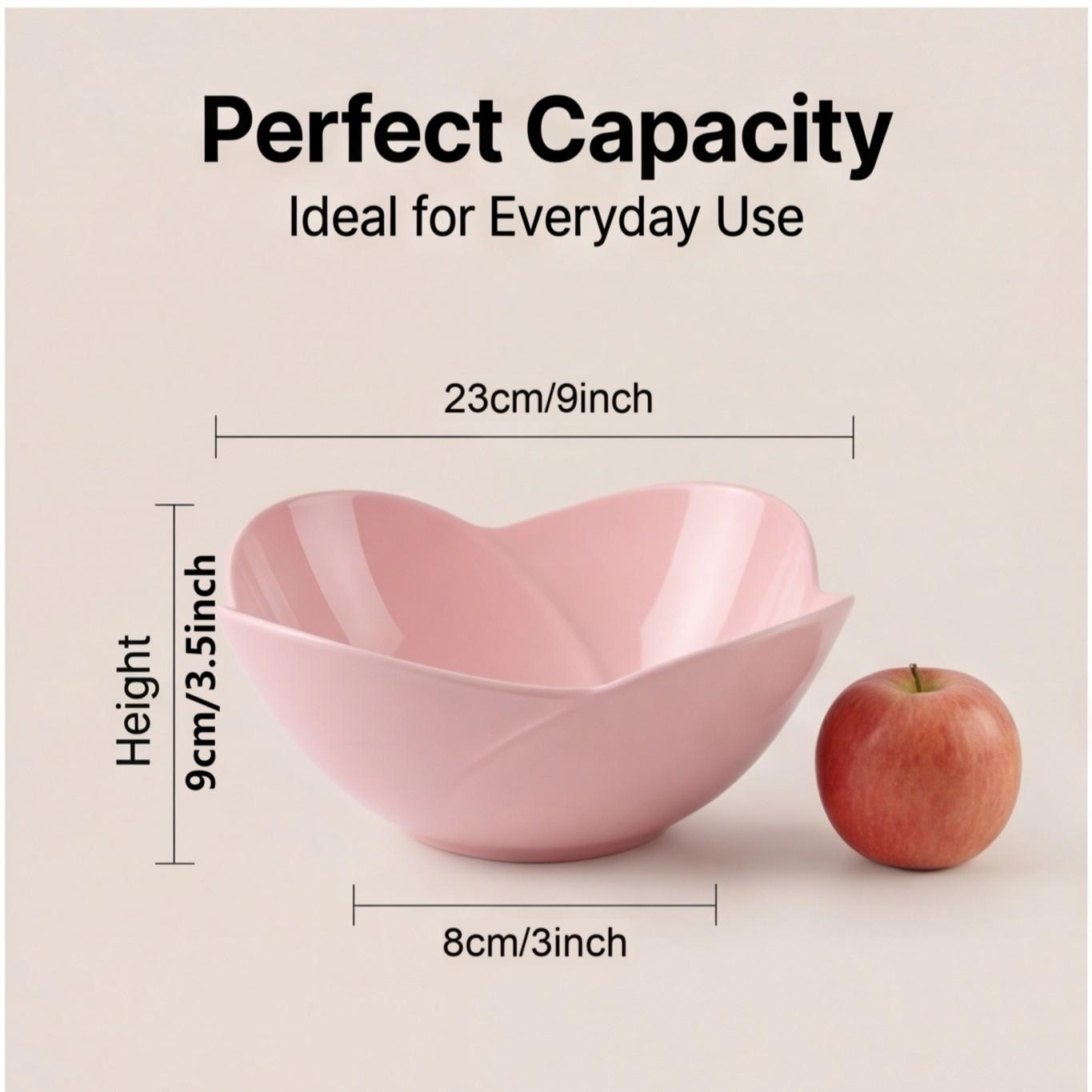 3-Piece High-Edge Large Floral Melamine Bowl Set, Stackable Non-Slip Kitchenware, Unique Design, Dishwasher Safe, Modern Style