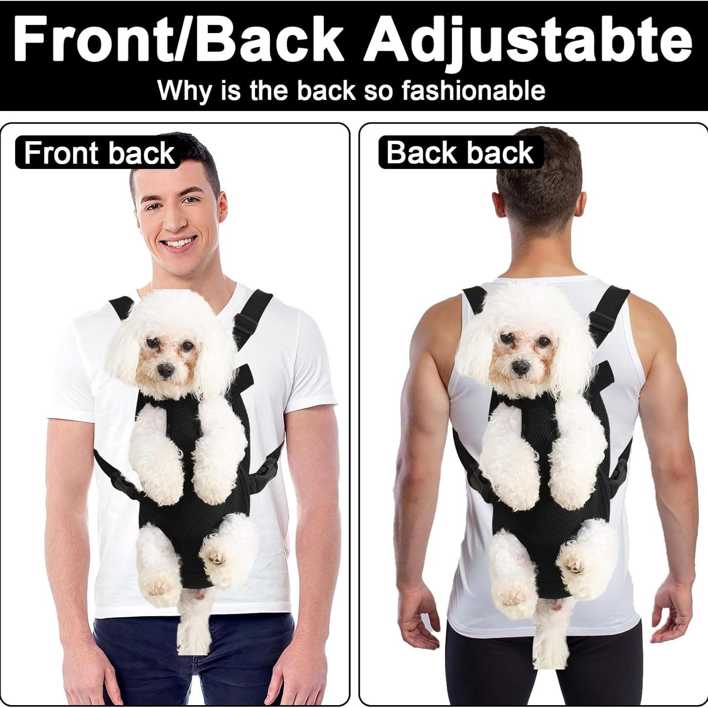 Pet backpack, suitable for cats and dogs, soft and durable small dog chest backpack, suitable for walking/hiking/camping/traveling