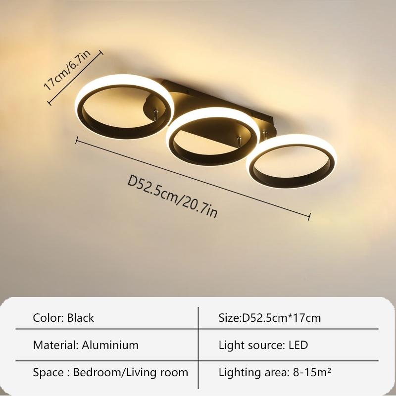 Circular LED Ceiling Light, Hardwired Ceiling Light, Aluminium/Silicone Construction, White/Warm Light Suitable For Bedrooms, Living Rooms, Study Rooms, Kitchens, Indoor Lighting Fixture