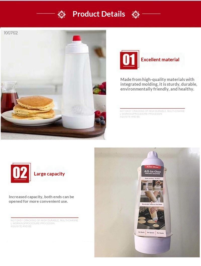 Hand-cranked waffle batter mixing bottle dispenser, cream mixing and dispensing pot with scale
