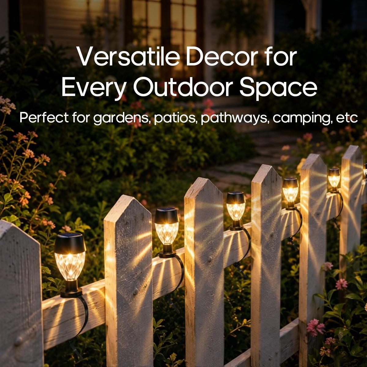 Solar String Lights Set, Outdoor Fence Decor, Party Atmosphere Lighting, Poolside Landscape, Balcony Railing Light, Social Gathering Background Illumination