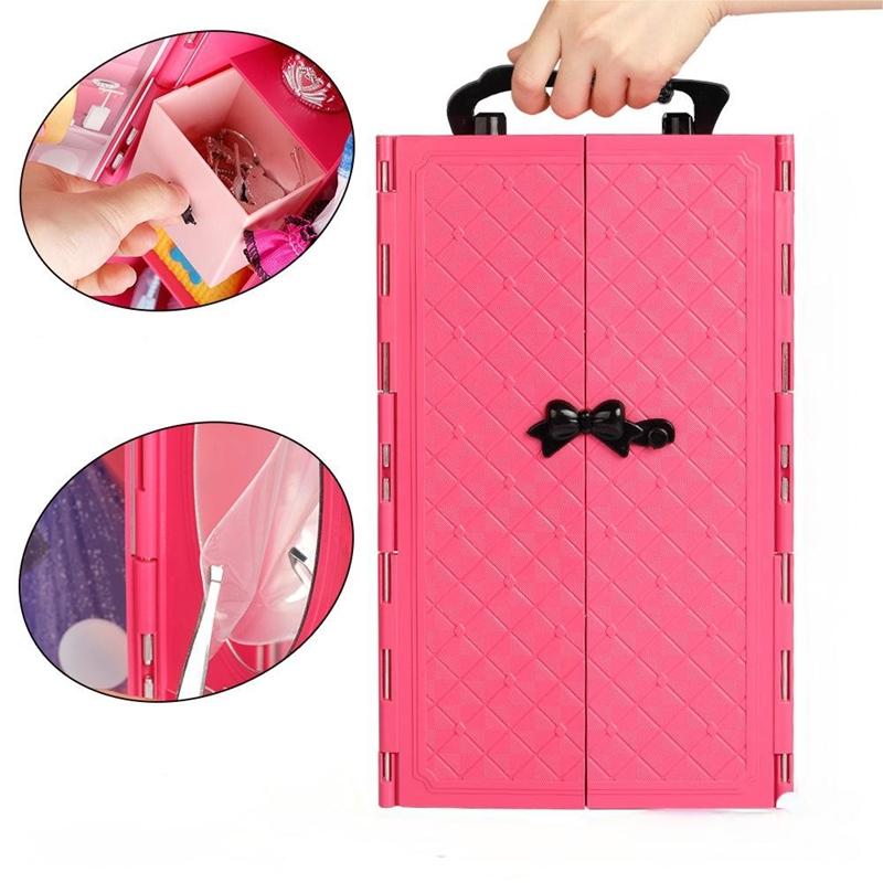 11.5 Inch Doll Accessories, Mini Realistic Closet Wardrobe, Doll Clothes Rack, Shoes, Skirts, Unisex Figurines & Miniatures