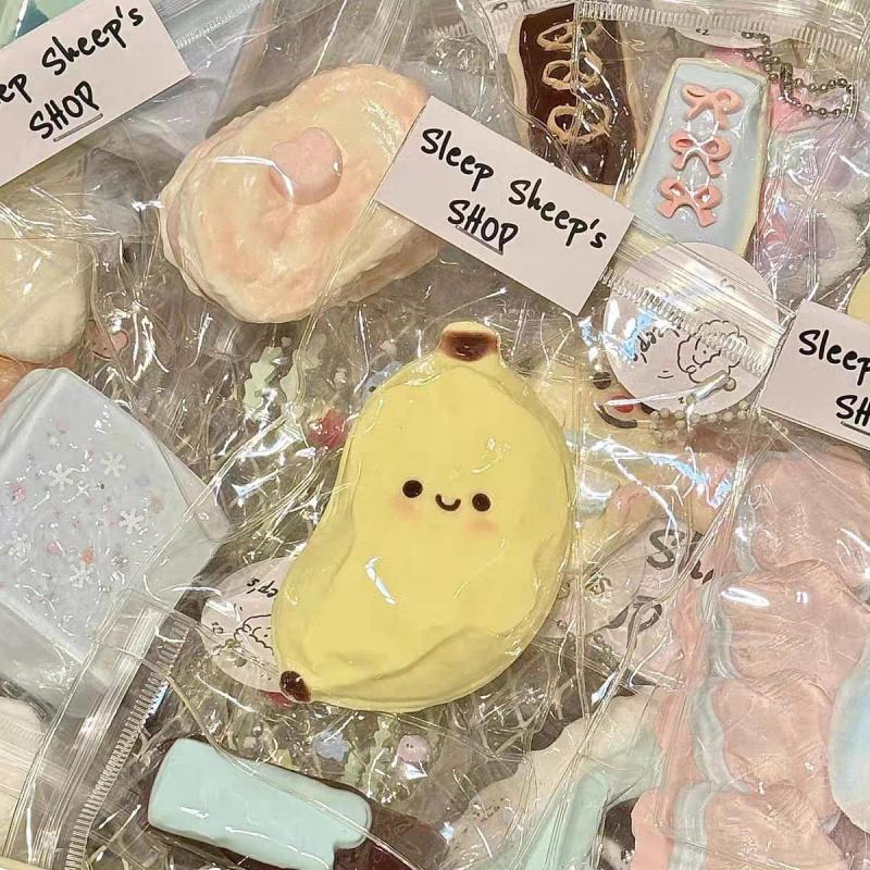 Little Fat Banana Squishy, Simulation Food Toy, High Appearance, Funny Cute, Stress Relief, Decompression Toy, Fidget Toy, Anxiety Relief, Portable Relax Toy