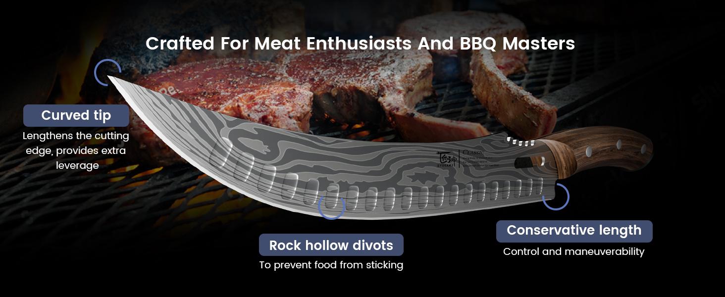 【TikTokShopJumpstart】SYOKAMI Stainless Steel Butcher Knife, 10.5 Inch High Carbon Japanese Style Carving Knife with Wood Full Tang Wooden Handle, Damascus Pattern Cooking Knives, Razor Sharp Breaking Kitchenware with Gift Box Ideal for Valentine's Day 【TikTokShopJumpstart】SYOKAMI Stainless Steel Butcher Knife, 10.5 Inch High Carbon Japanese Style Carving Knife with Wood Full Tang Wooden Handle, Damascus Pattern Cooking Knives, Razor Sharp Breaking Kitchenware with Gift Box Ideal for Valentine's Day