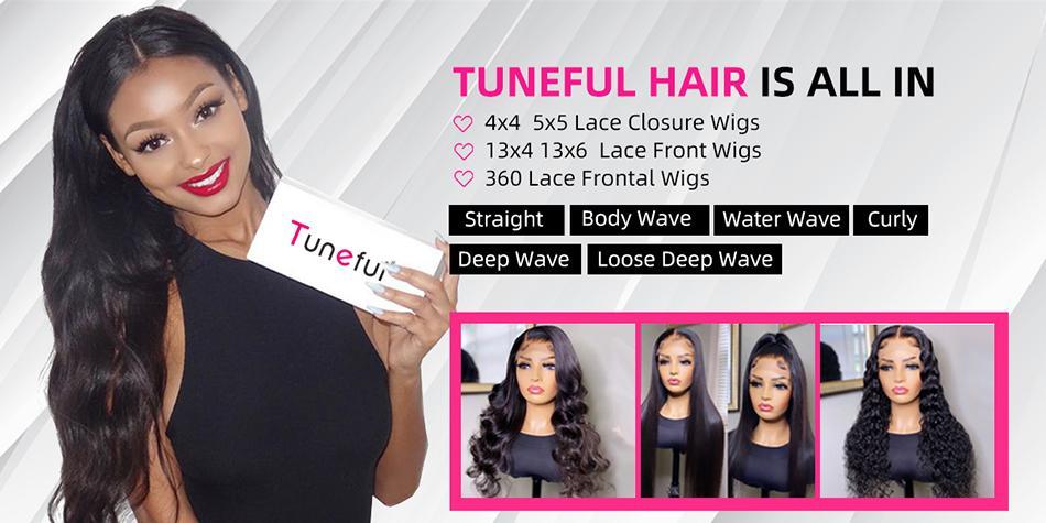 Tuneful HD Transparent 13x6 Lace Front Human Hair Wigs Raw Indian Body Wave Pre Plucked Human Hair HD Lace Frontal Wigs
