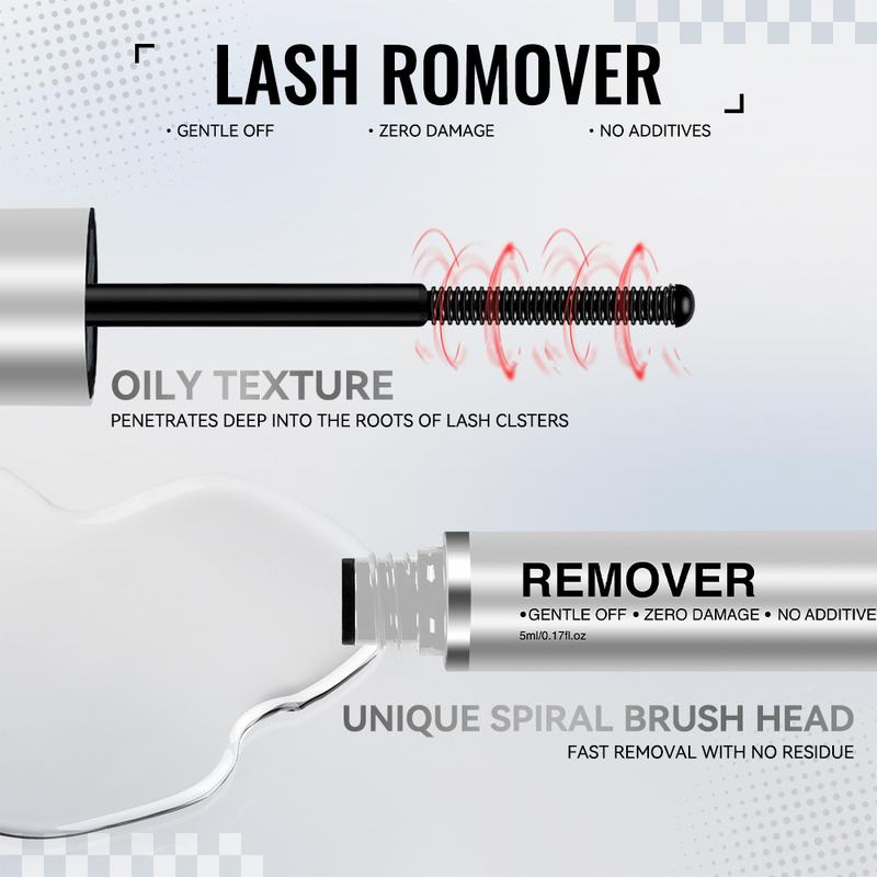 AiryCute Lash Bond Seal Remover | 2-IN-1 POWER DUO | Strong Hold, Waterproof & Remover-Safe for Flawless Lashes| Lash Bond Seal Remover for Lash Clusters | Latex-Free Waterproof Long-Lasting for Sensitive Eyes Pool-proof