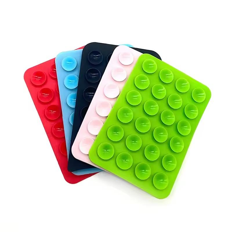 10Pcs Silicone Suction Pad For Mobile Phone Fixture Suction Cup Backed Adhesive Silicone Rubber Sucker Pad For Fixed Mount Accessories Cellphone