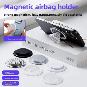 High Quality Edgeless Magsafe Mobile Phone Magnetic Airbag Holder POP Clear Airbag Holder Detachable Magnetic Holder fathersdaygiftideas