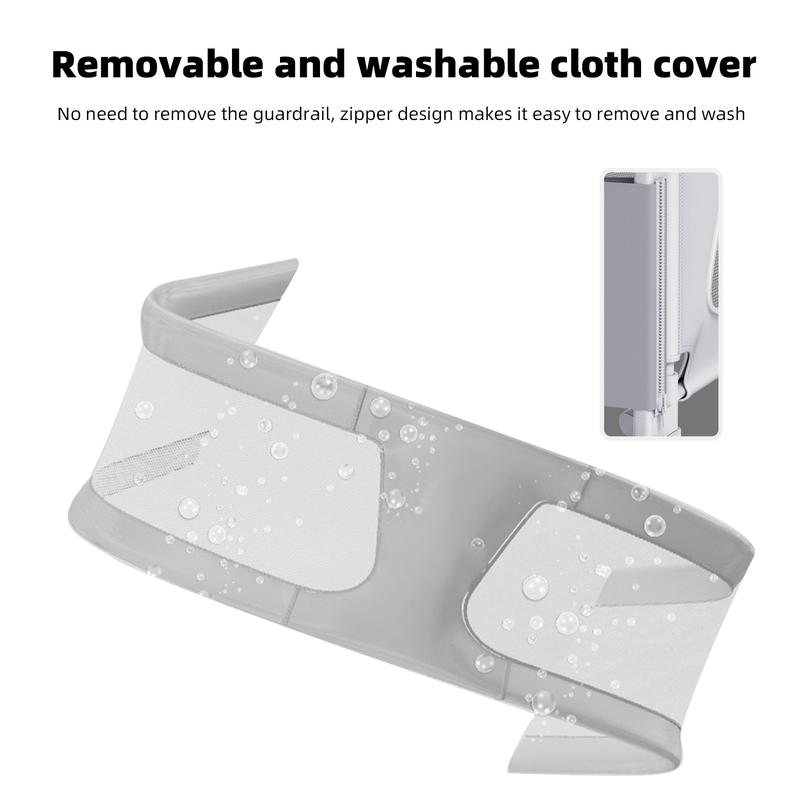 Baby Bassinet Sleeper, 14 Hole Gear Adjustable Cribs, Easy to Fold Portable Crib Side Bassinet, Swing Cradle Bed Side Sleeper with Ventilated Net