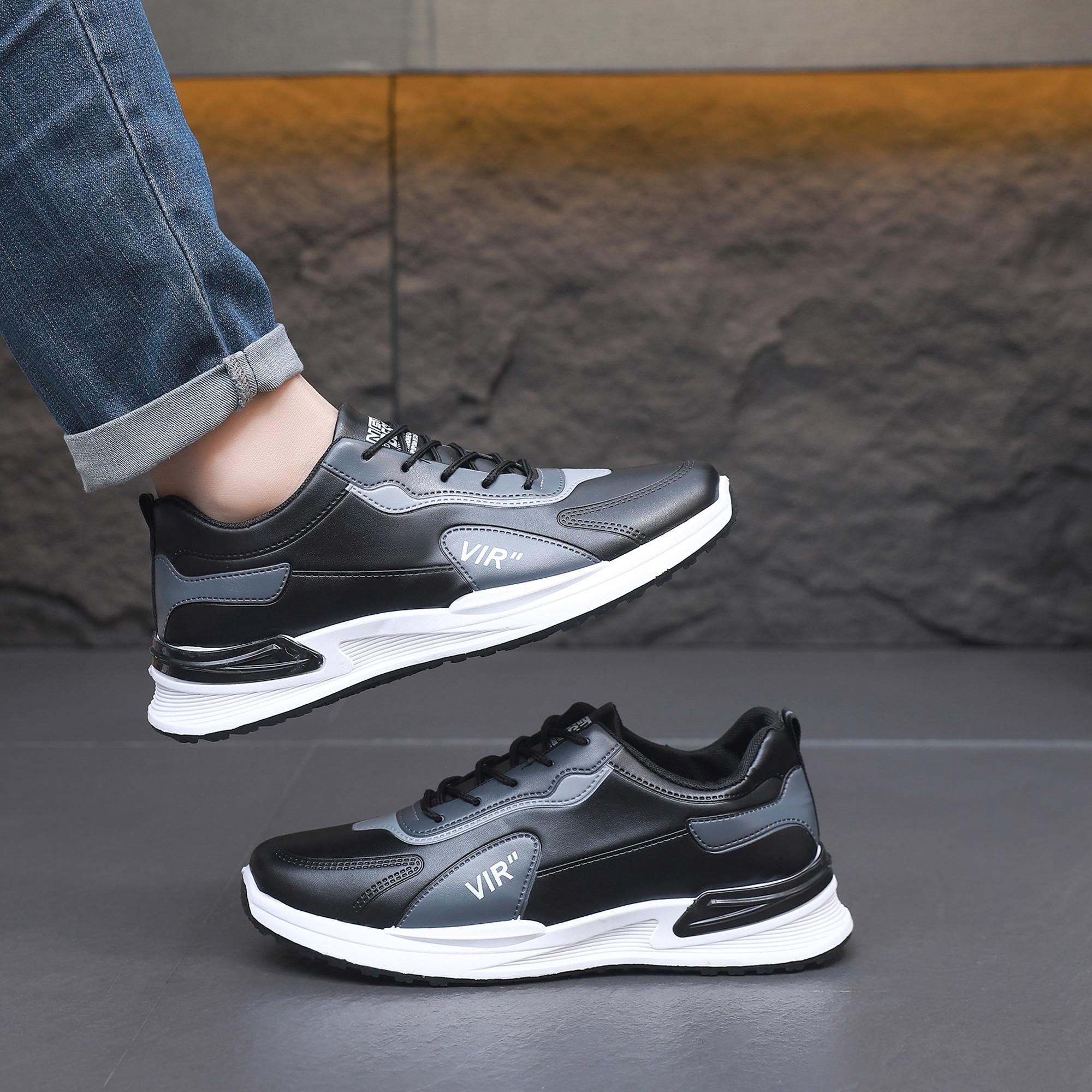 Men's casual sports shoes with breathable and comfortable mesh and splicing design, thick sole for lightweight support, multiple colors to choose from, suitable for daily commuting, outdoor leisure, running, fitness, hiking and other sports scenes