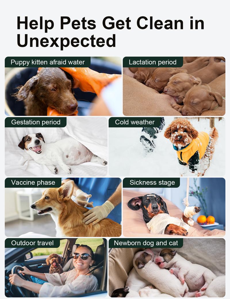 Dono Disposable Pet Grooming Glove Wipes for Dogs & Cats 18 PCS Easy Quick Cleaning Deodorizing Double-Sided Texture Hypoallergenic for Sensitive Pets Kitty Fathersdaygift Dono Disposable Pet Grooming Glove Wipes for Dogs & Cats 18 PCS Easy Quick Cleaning Deodorizing Double-Sided Texture Hypoallergenic for Sensitive Pets Kitty Fathersdaygift