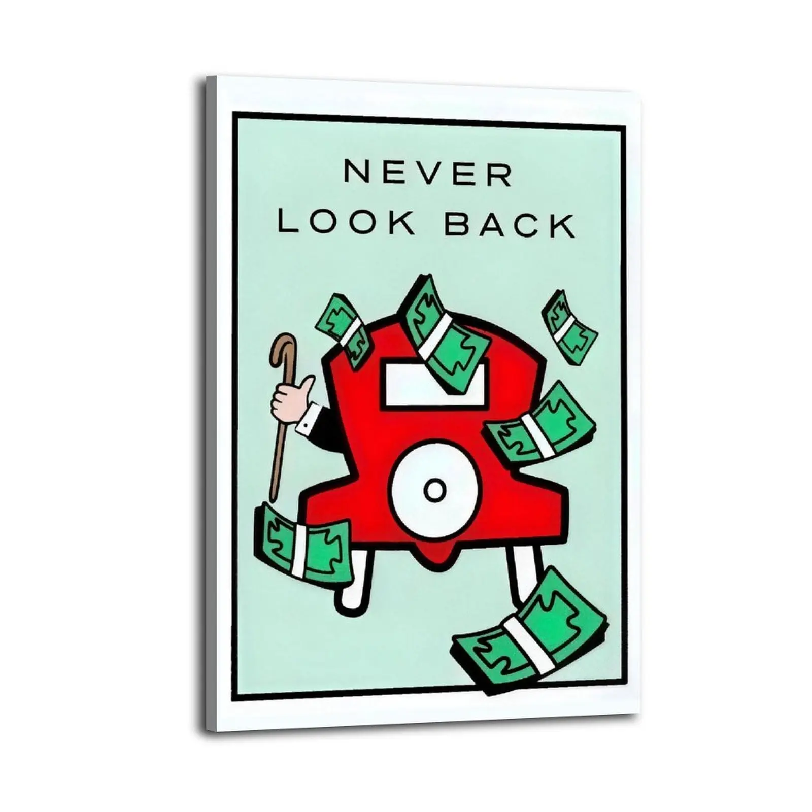 Monopoly-Themed Multi-Size Frameless Canvas Wall Art - Anime Ornaments, Motivational Pine Wood Home Decoration Poster Print, Ideal Gift for Living Room & Office