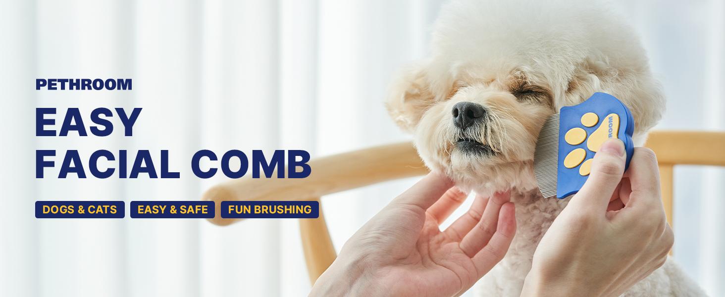 PETHROOM Easy Facial Comb for Cats and Dogs Pets Eye Comb