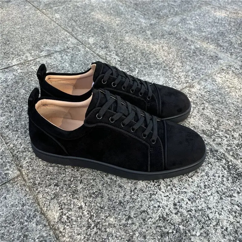 5 black suede trim
