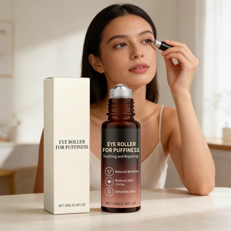 Eye Roll-On Essence, Gentle Hydrating Eye Cream, Smooths and Firms Skin, Moisturizes and Brightens, Fine Texture, Revitalizing Serum