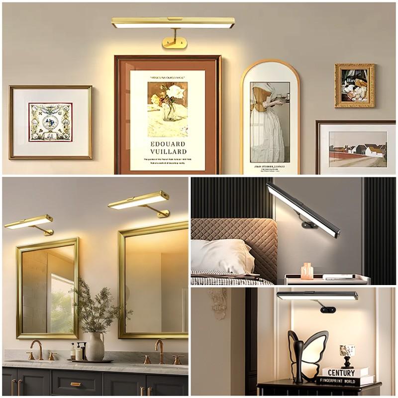 Adjustable Light Picture Lamp with Controller and Timer, USB Rechargeable Wall Lamp for Mural Art Gallery Painting Portrait Walls, Picture Lights