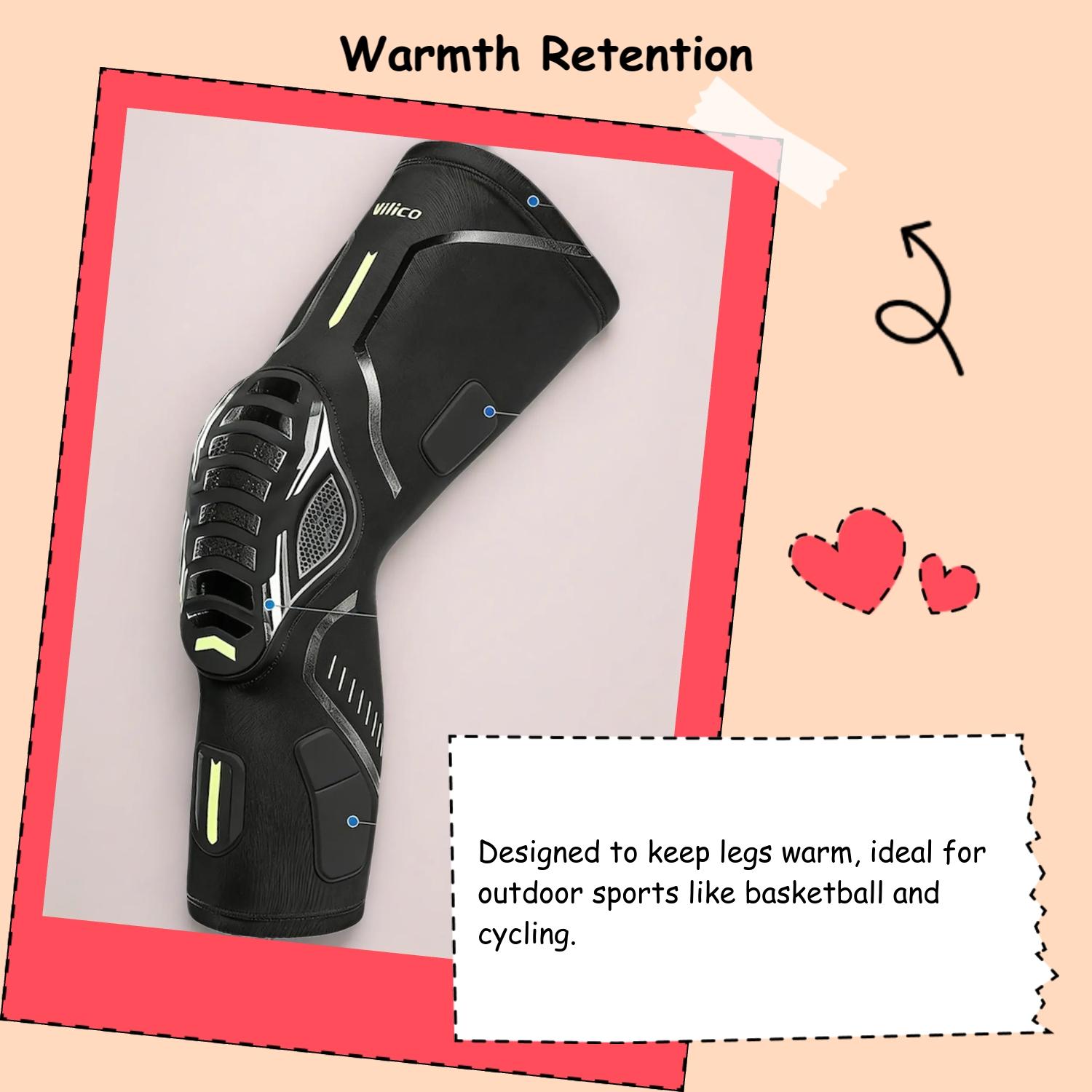 Sports Knee Pads Honeycomb Anti-Collision Patella Warm Leg Sleeves for Men and Women Basketball Football Cycling Protective Gear