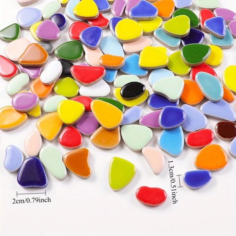 200g Mosaic Tile Pieces, 100pcs DIY Craft Material, Home Decor, Wall Art, Pool, Kitchen, Living Room, Bathroom Decoration