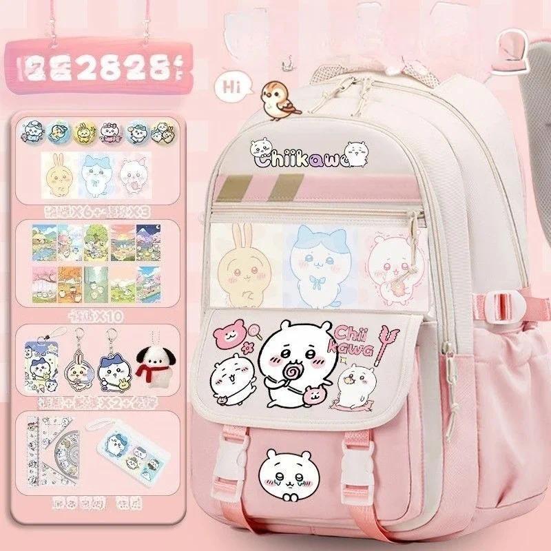 Anime Cartoon Chiikawa School Bag Junior School Primary School Student Hachiware Backpack Usagi Spine Protector Reduce Burden