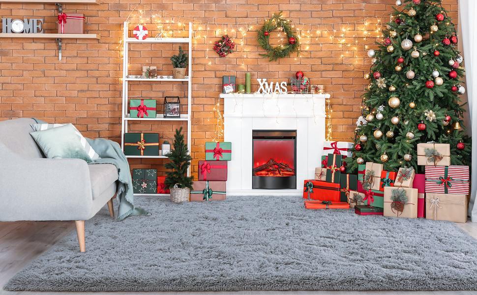 LOCHAS Ultra Soft Indoor Modern Area Non-Slip Rugs Fluffy Living Room Carpets for Children Bedroom Home Decor Nursery Rug