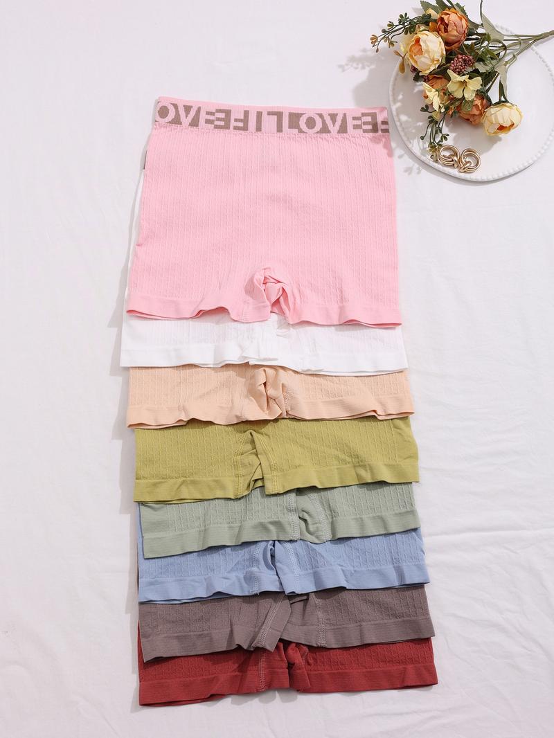 8PCS Monogrammed LOVE knit women's slouchy boxers