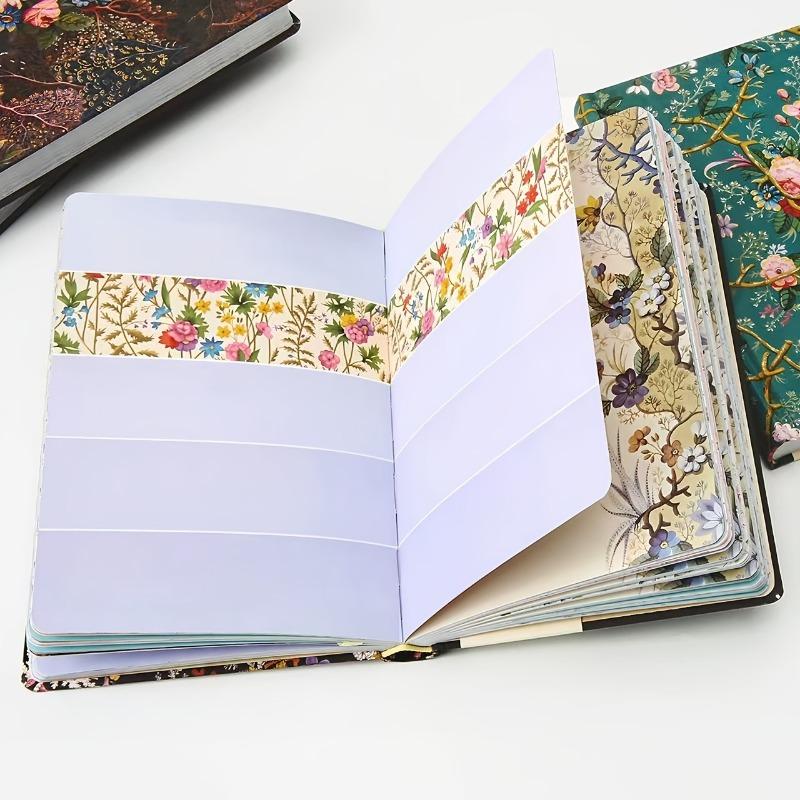 1, A5, 256 pages, Vintage Floral Hard Cover Notebook, Colorful Inside Pages, Laser Engraved Hard Cover Diary, Scrapbooking, Drawing and Diary, School Office Supplies, Gift Ideas for Women, Hardcover Sketchbook, Hardcover Journal