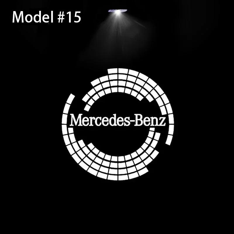 2PCS Car Mercedes-Benz Door Welcome Light Logo Badge LED HD Projector Light Welcome Light Decoration Car Accessories for Mercedes-Benz CLA W117 C117 CLS W218 C218 C-Class Coupe C205 S205 E-Class Coupe C207 A207 M-Class [W166] E-Class E2001 E300L E450L