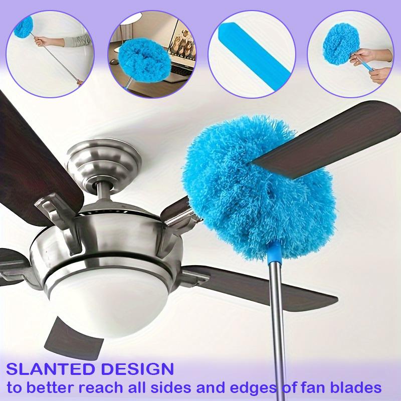 Extendable Removable Microfiber Duster | Anti-Static, Washable | Ideal for Ceiling Fans, Household & Seasonal Cleaning (Summer/Fall)