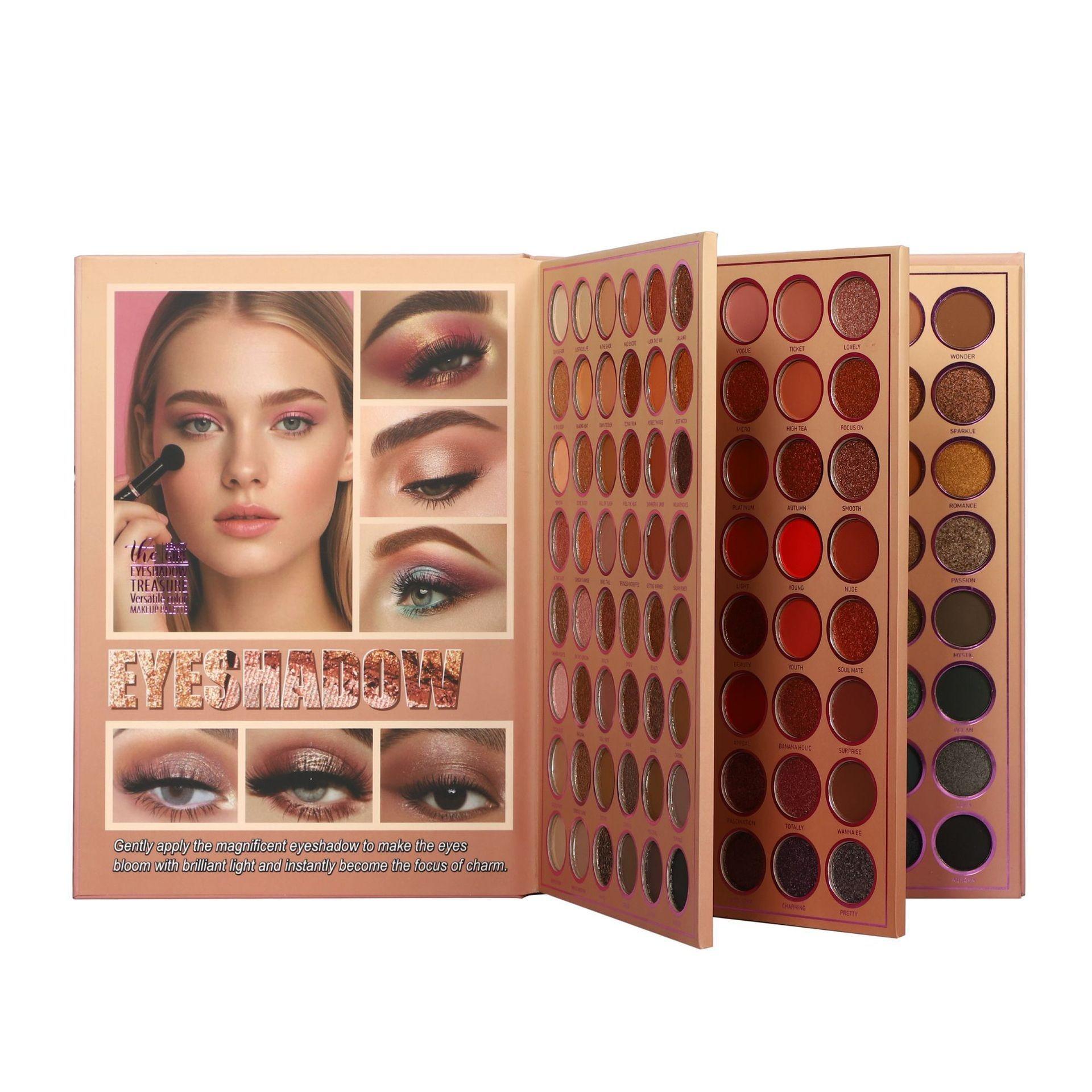 MEGA 144-Color 3-Tier Book-Fold Eyeshadow Palette, Beauty