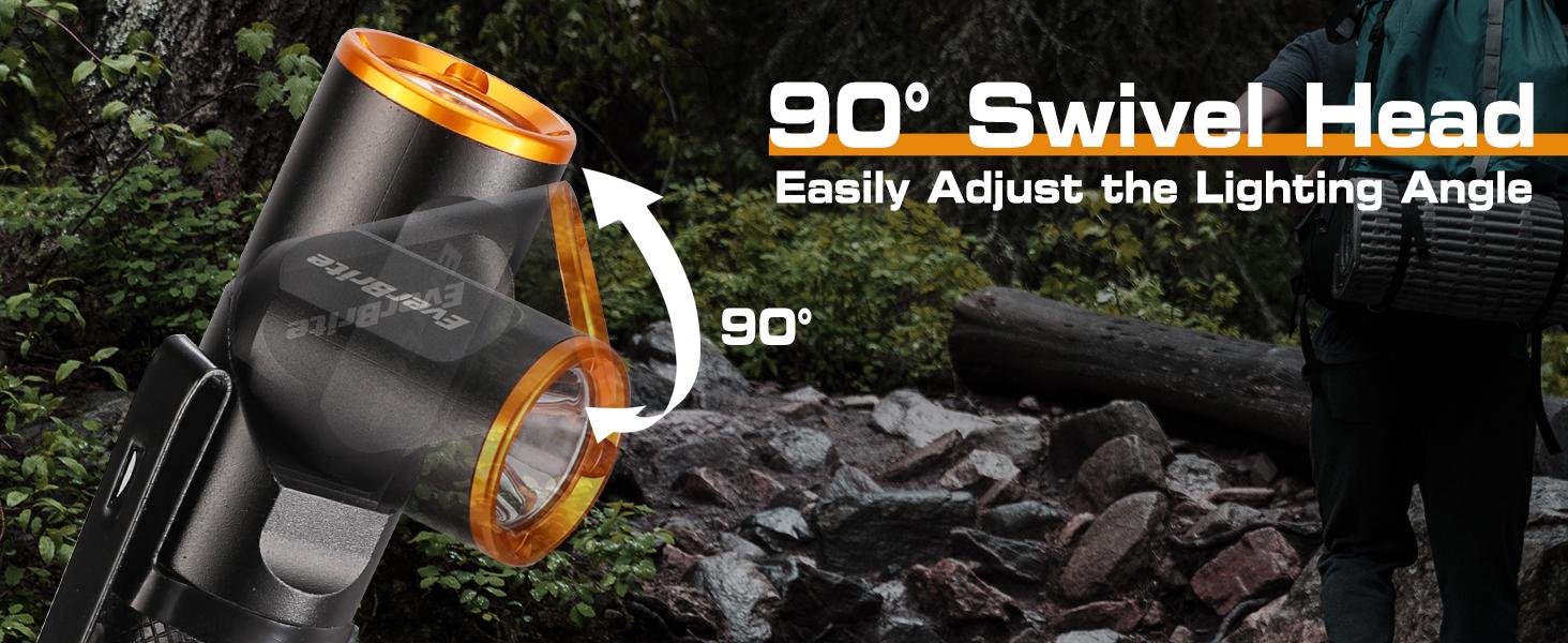 #JumpstartSale EverBrite 600 Lumens Pocket Flashlight, 90 Degree Tactical Pen Light with Magnet, Type-C Rechargeable with 3 Modes for Night Working, Outdoor, Camping, Emergency