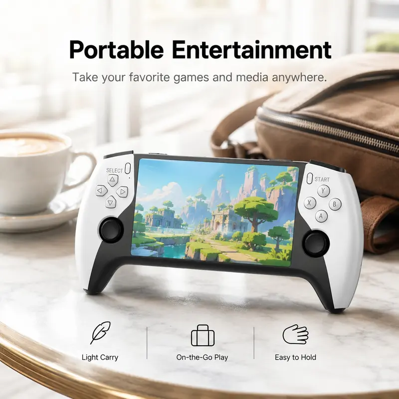 New Sf3500 Portable Handheld Game Console, 5-Inch IPS HD Screen, Retro Arcade Simulator, Dual Player, TV Compatible, Rechargeable, Comfort Grip, Video Game Console