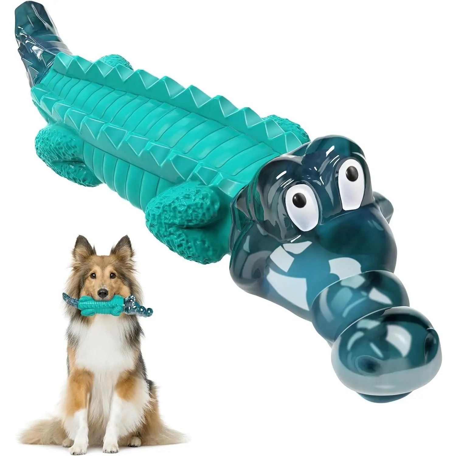 Tough Indestructible Dog Chew Toys for Aggressive Chewers – Teeth Cleaning Alligator Toy for Small, Medium & Large Breeds, Long-Lasting Fun to Keep Them BusyGift