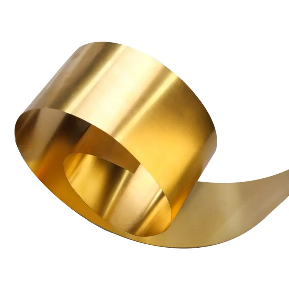 32 Gauge (0.2mm) Brass Sheet Roll - 0.4" x 40" Precision Metal Strip, High Hardness Free- Brass Plate for DIY, Crafts & Hardware