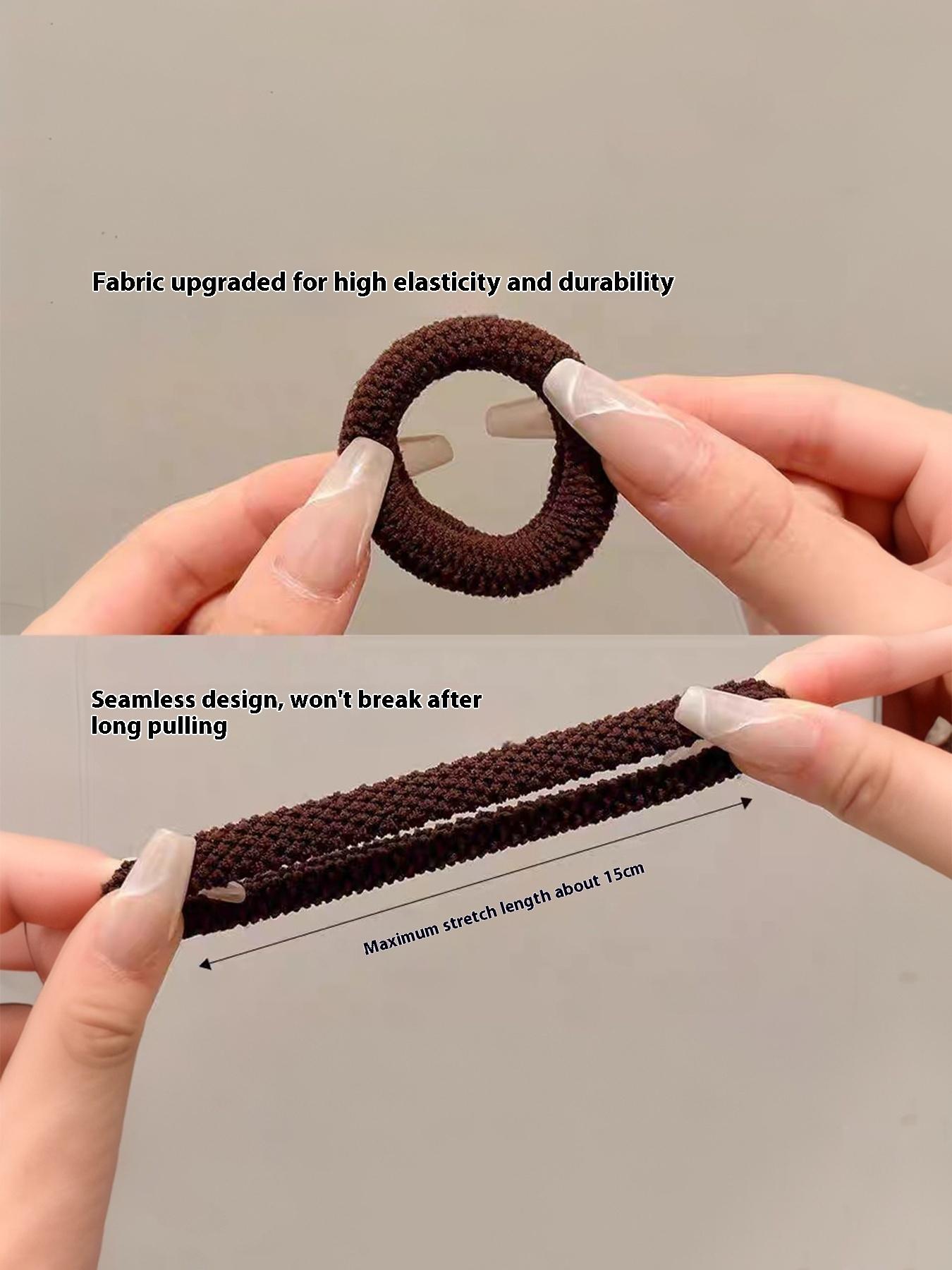 10pcs Thick High Elasticity Rubber Bands Hair Ties for Women, Durable Towel Loop Hair Rope Headband, New Style Ponytail Holders, Scrunchies