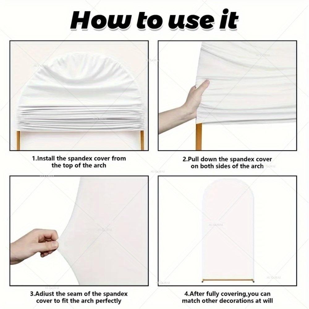 Green Ripple Arch Backdrop Cover 2-Sided Stretch Spandex Fabric for Birthday Party Baby Shower Decorations Background