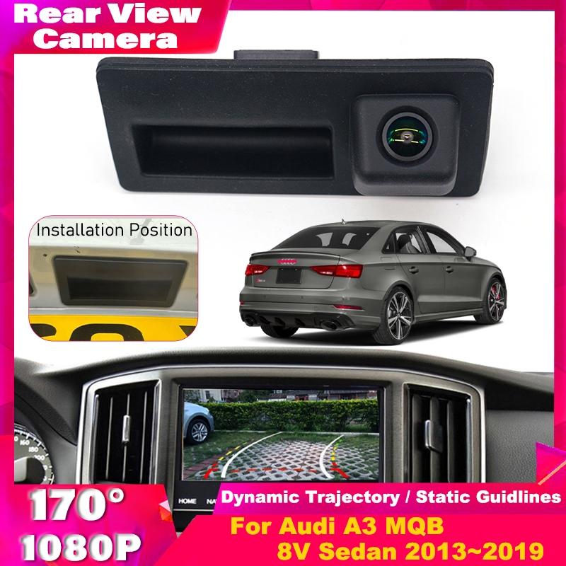 1PC Car Trunk Handle Camera For Audi A3 MQB 8V Sedan 2013 2014 2015 2016 2017 2018 2019 HD CCD Night Visioin Backup Rear View camera