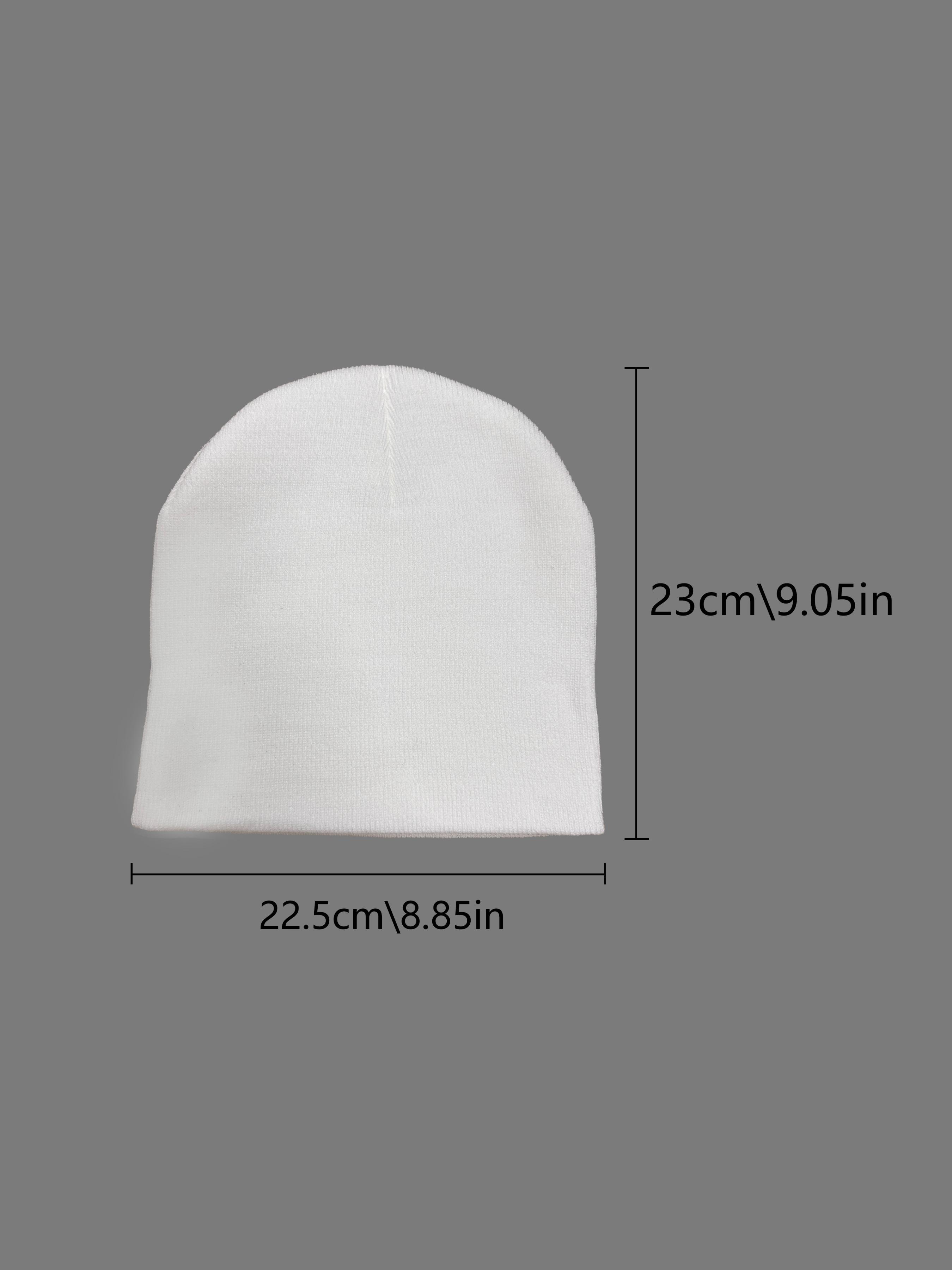 Unisex Knit Beanie Hat, Asymmetrical Design, Cartoon Pattern, Fitted Style, Fall & Winter Warm Accessory, Y2K Fashion, Knit Hats