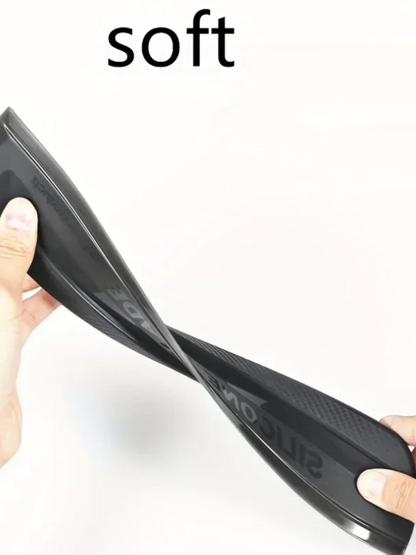 Multi-Purpose Soft Silicone Squeegee, Non-Scratch Handy Water Wiper Drying Blade, Car Wrap Film Scraping Tool, Auto & Household Glass Cleaning Accessory, Windshield Wiper