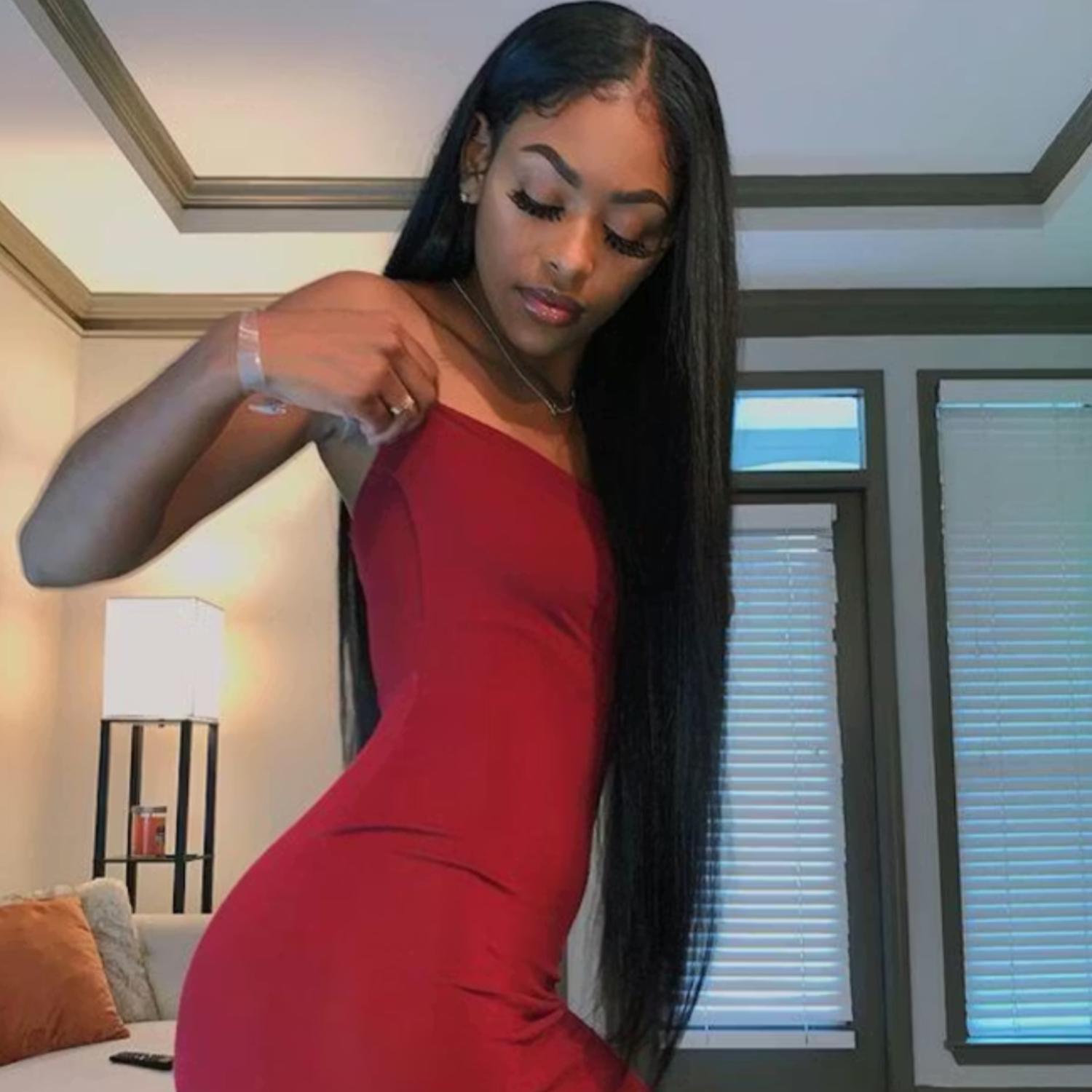 Itoday 13x6 Body Wave Transparent Lace Front Wigs Human Hair Pre Plucked 180 Density Body Wave Lace Front Wigs Human Hair