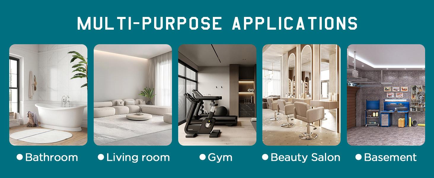 VanAcc Infrared Sauna for 1/2/4 Person, Low EMF 930W/110V&1463W/110V&2145W/110V Hemlock Wood Sauna with Tourmaline Foot Warmer, 7-Color Light Therapy, Salt Crystal Bricks, Easy Assembly