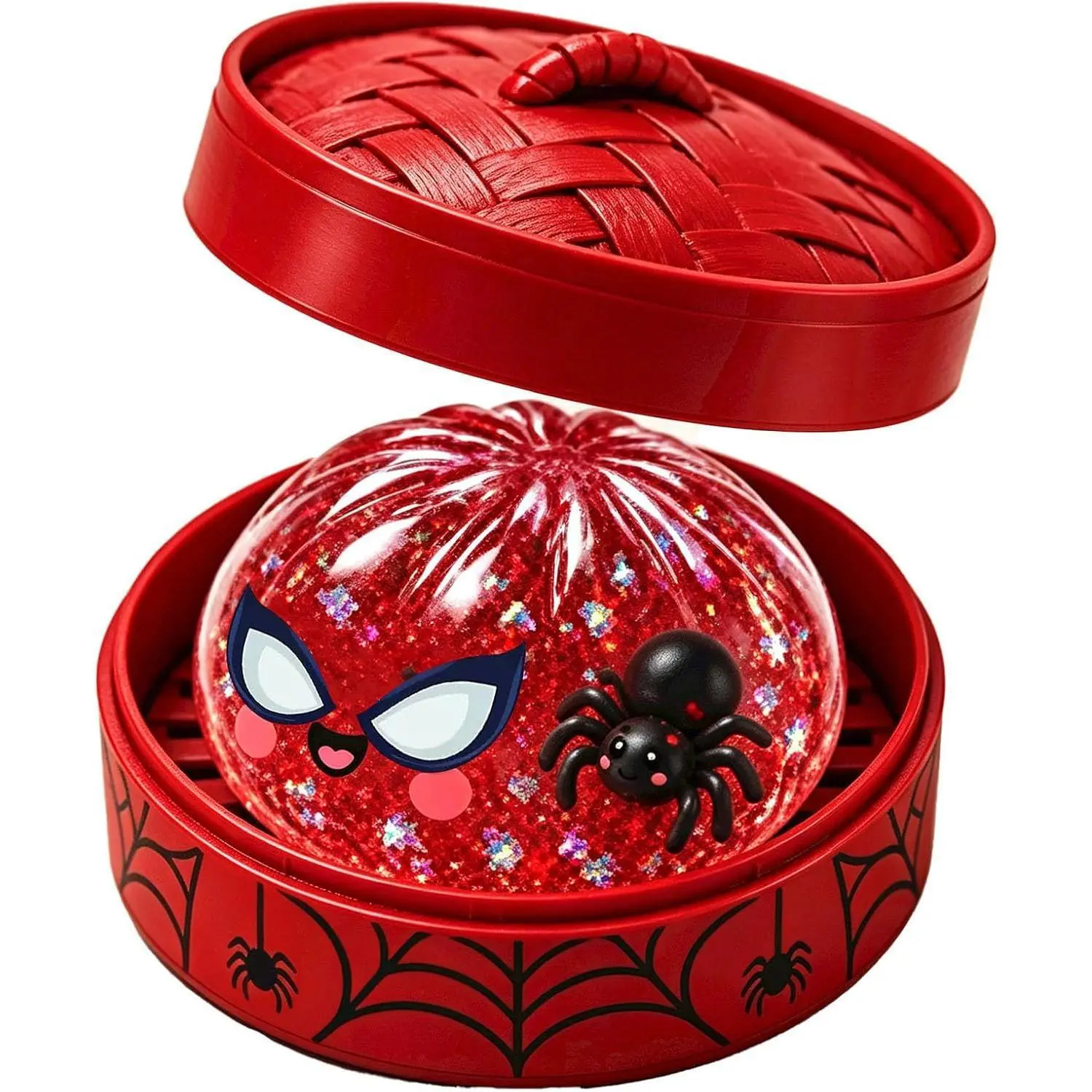 Star and Glitter Spider Shaped Squishy Toy – Soft, Elastic, and Comfortable to the Touch Christmas Halloween Squishies Stress Relief Squeeze Fidget Ball
