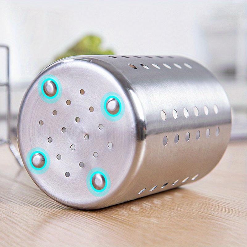 Stainless Steel Utensil Organizer Caddy - Multipurpose Kitchen Storage for Chopsticks, Spoons, Forks, Knives - Food-Safe, Rust-Resistant, Easy-to-Clean, Space-Saving Cutlery Holder for Home, Commercial, and Restaurant Use