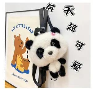 Women's New Bag Fashion Panda Plush Bag Nice Single Shoulder Crossbody Bag Doll Backpack Cute Cute Cartoon Bag Kawaii Tote Bag