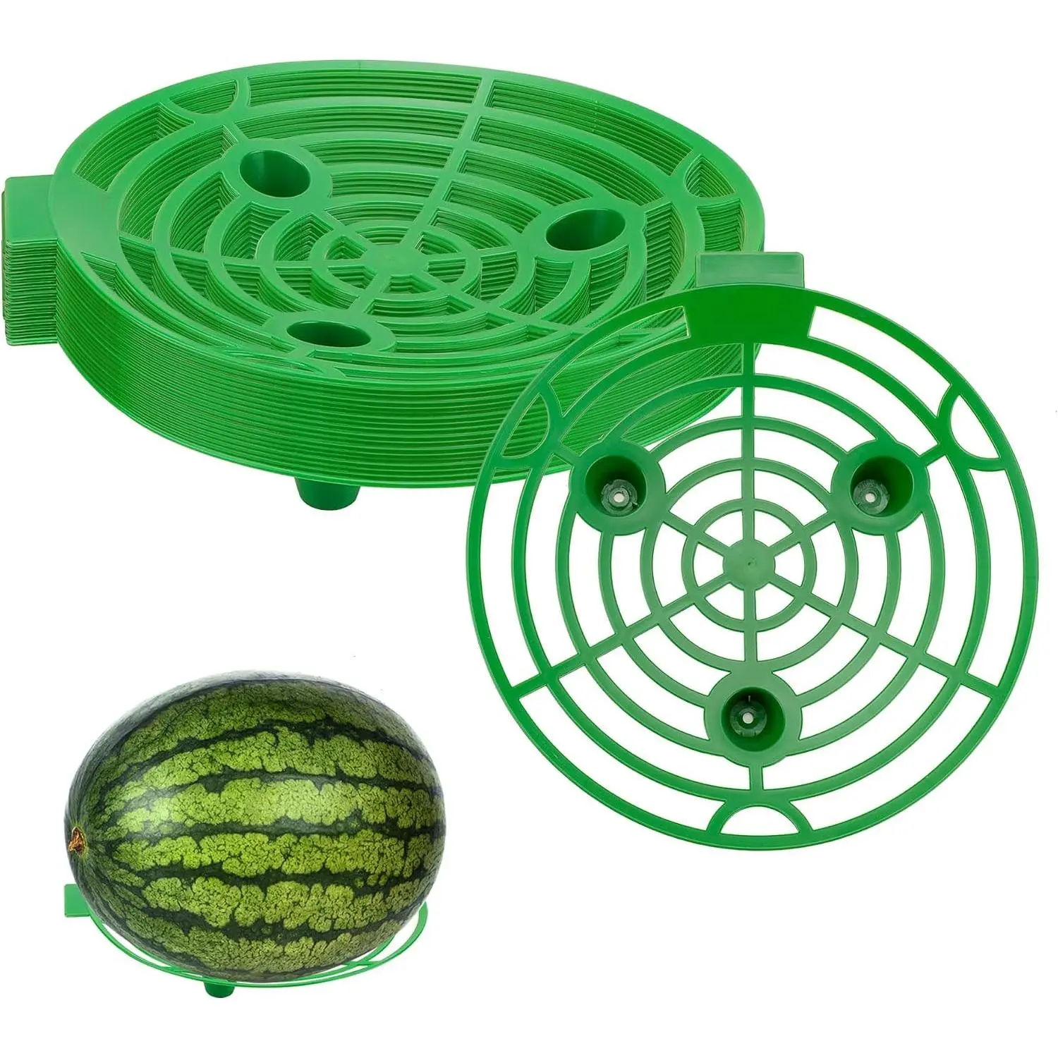 15 Pack Melon Cradle for Garden Pumpkin Support Stand Trellis,Avoid Ground Rot,Plastic Plant & Garden Support for Pumpkin Watermelons Squash Strawberries(Green)